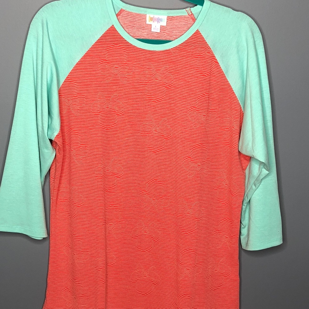 LuLaRoe Disney Randy Baseball T size Large EUC